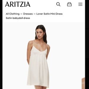 Aritzia Lover Satin Mini Dress